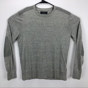 All Saints Sweaters - Allsaints Crew Patch Pullover Sweater Gray - M All Saints Sweaters - Allsaints Crew Patch Pullover Sweater Gray - M